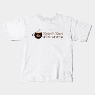 Strategic Sips: Coffee & Coach Kids T-Shirt